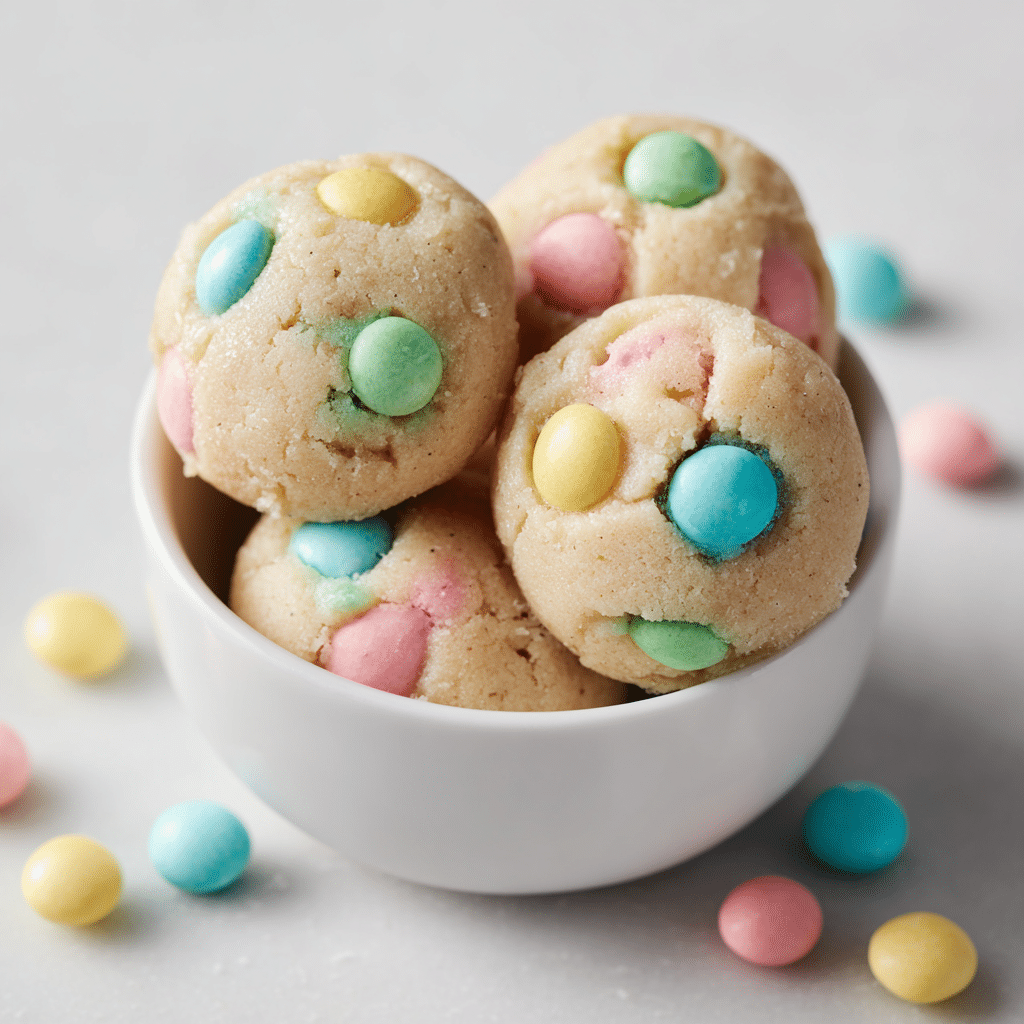 No-Bake Mini Egg Cookie Dough Balls (Eggless, Gluten-Free)