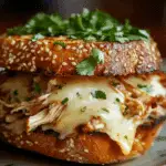 Cheesy Chicken Garlic Bread Sandwich