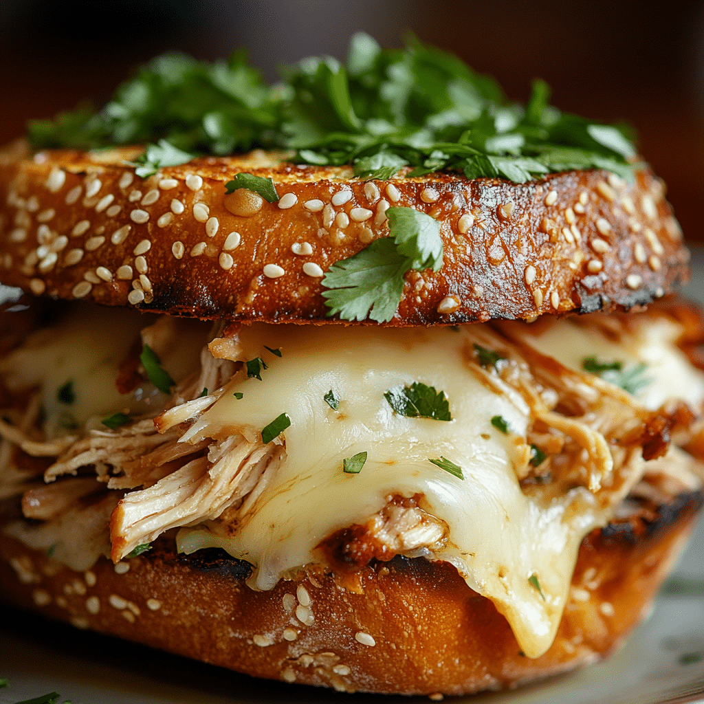 Cheesy Chicken Garlic Bread Sandwich