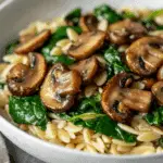 Spinach Mushroom Orzo