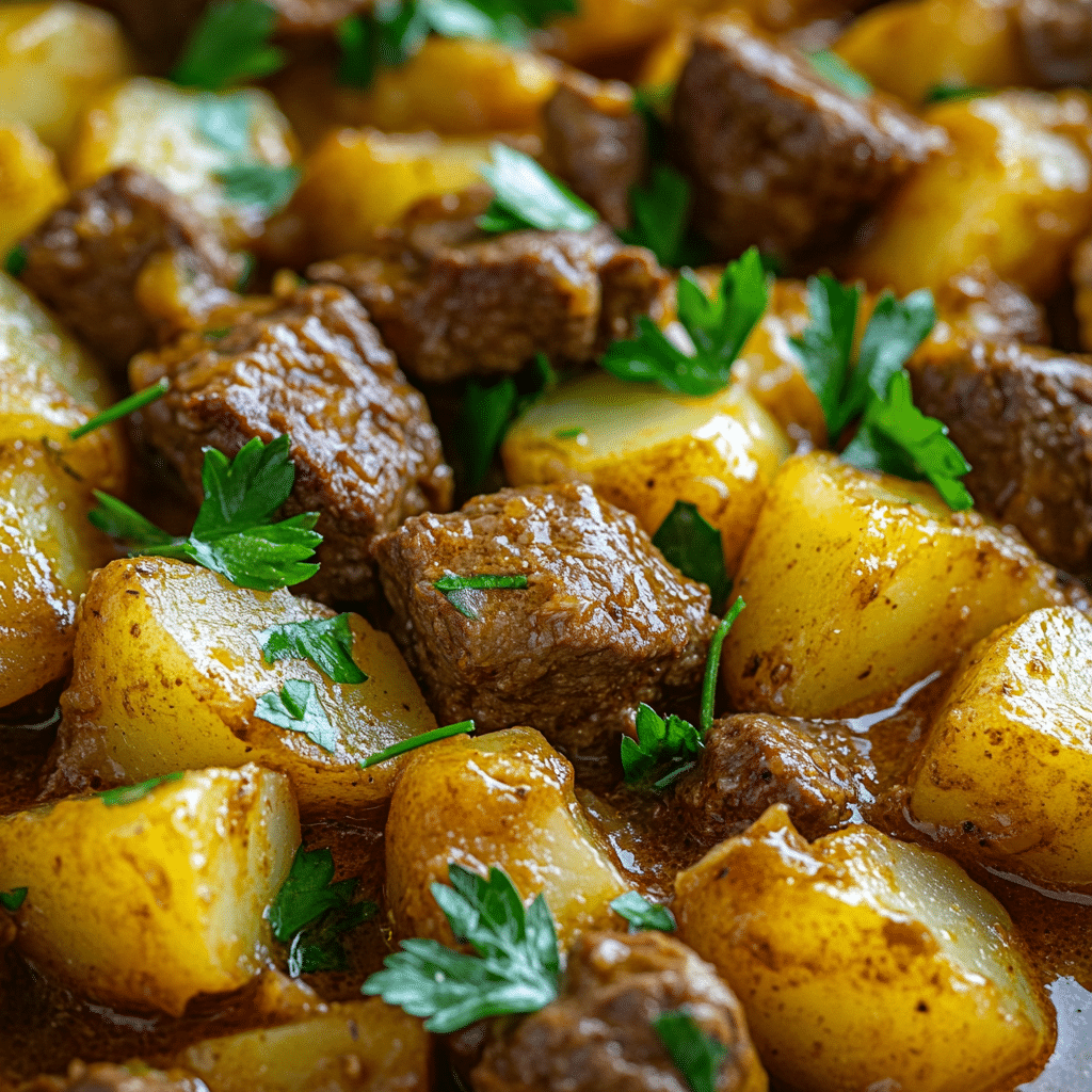 Crockpot Loaded Steak and Potato Bake Recipe