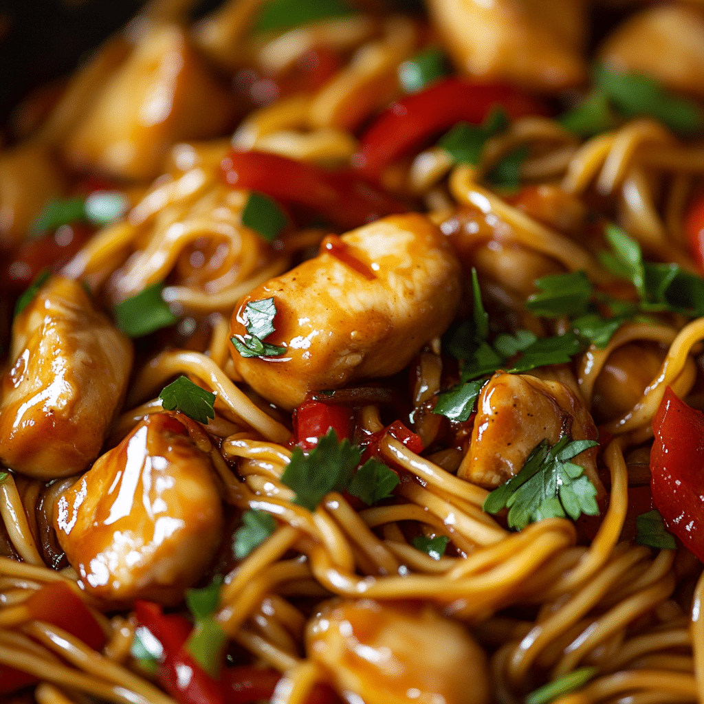 Chicken Spaghetti Lo Mein