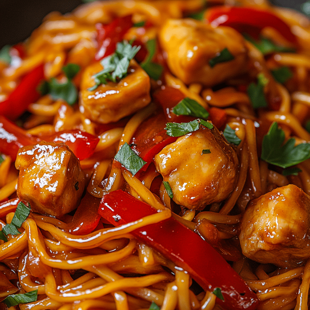 Chicken Spaghetti Lo Mein