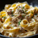 One-Pot Creamy Beef and Garlic Butter Pasta