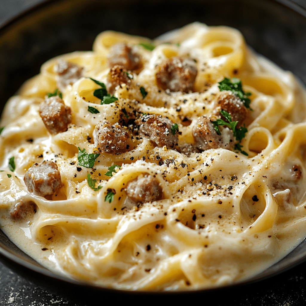 One-Pot Creamy Beef and Garlic Butter Pasta