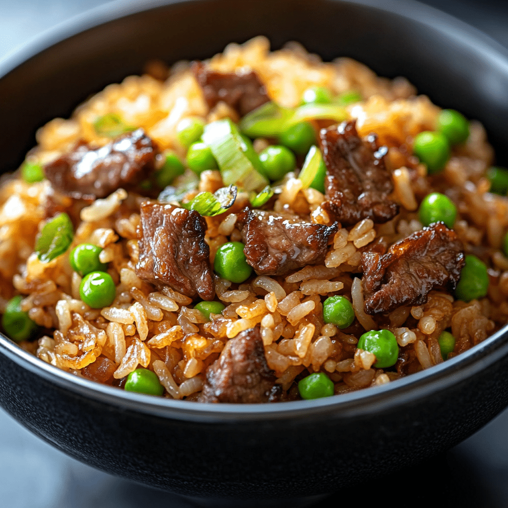 Onion Beef Fried Rice
