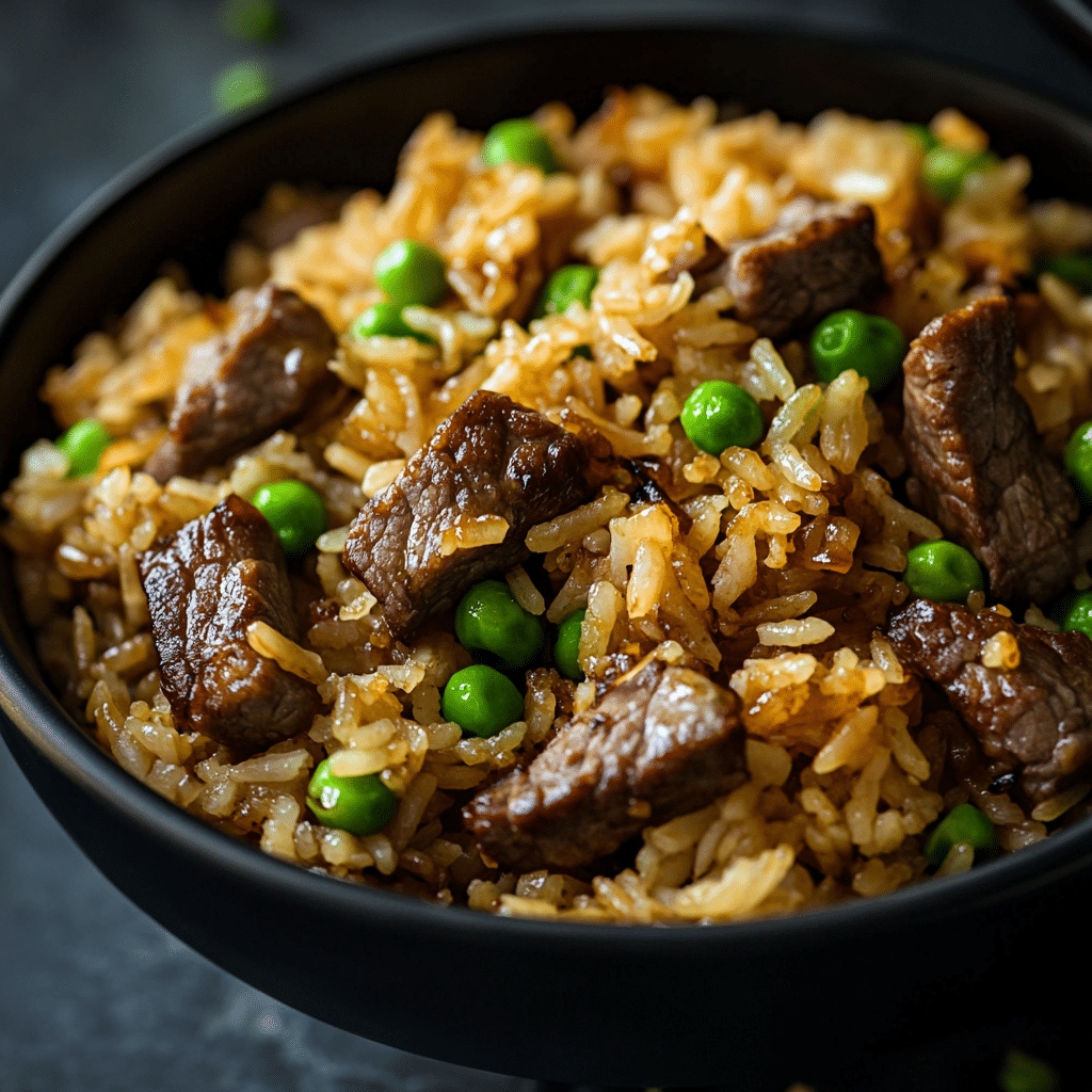 Onion Beef Fried Rice