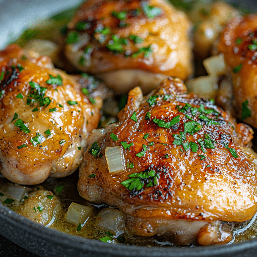 Garlic Chicken with Asiago Gravy