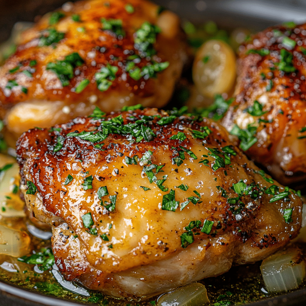 Garlic Chicken with Asiago Gravy