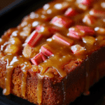 Lemon Rhubarb Loaf with Glaze