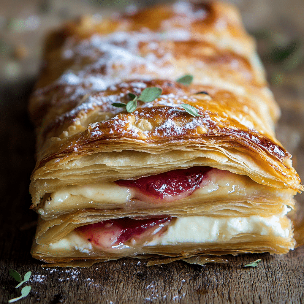 Rhubarb Cream Cheese Puff Pastries