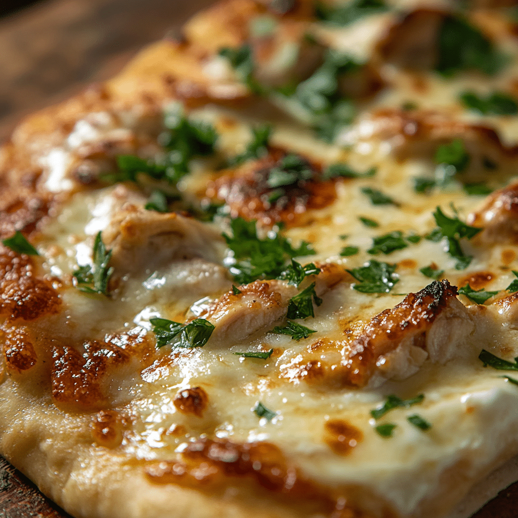 White Garlic Chicken Pizza