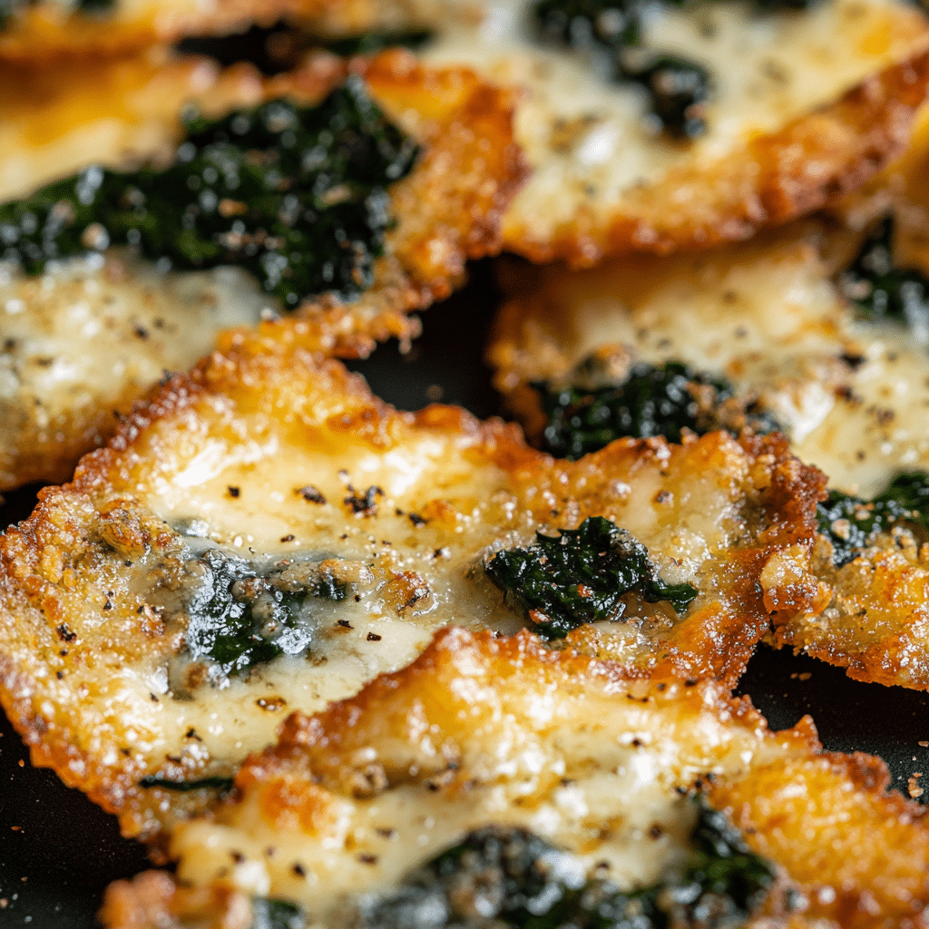 Spinach Dip Cheese Crisps