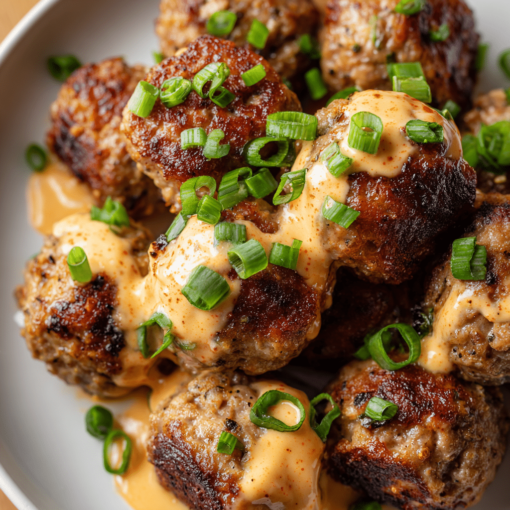 Turkey Meatballs and Spicy Aioli (Gluten-Free, Low Carb, Keto)