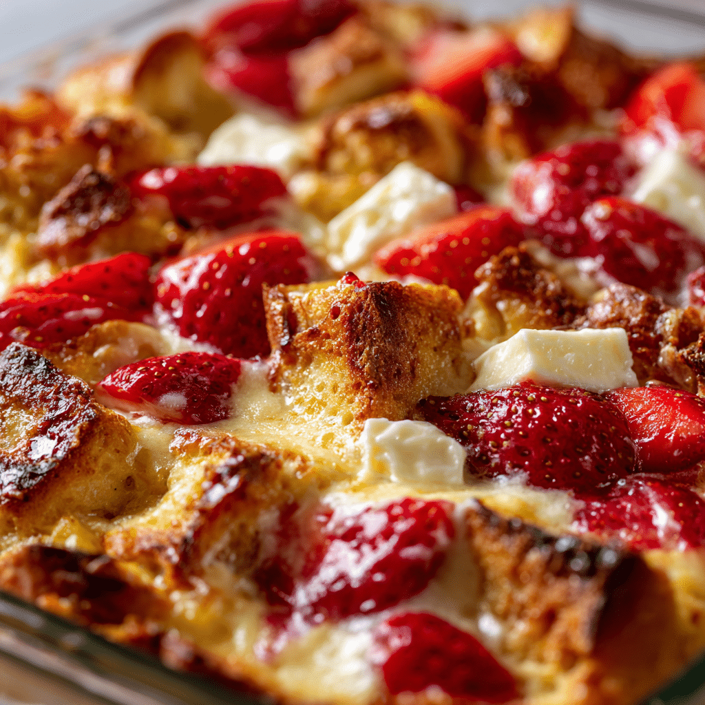 Strawberry Cream Cheese French Toast Bake