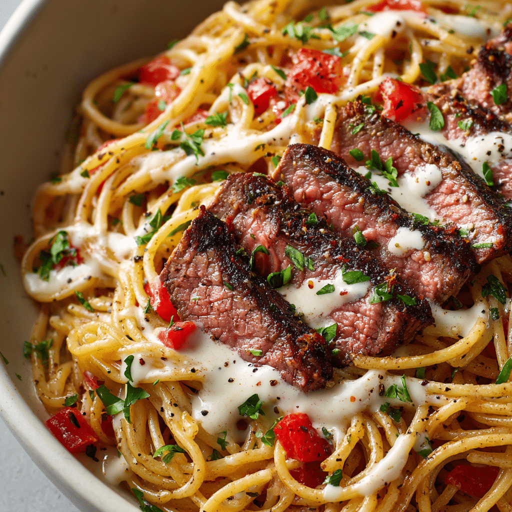 Garlic Butter Steak Lightning Noodles
