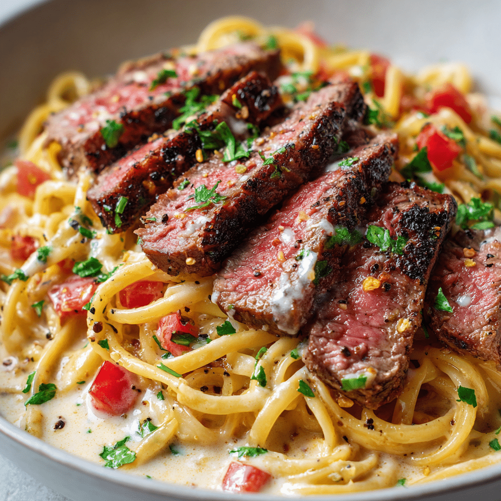 Garlic Butter Steak Lightning Noodles
