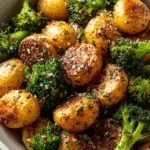 Roasted Parmesan Potatoes & Broccoli