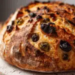 Mediterranean Garlic and Olive Artisan Bread