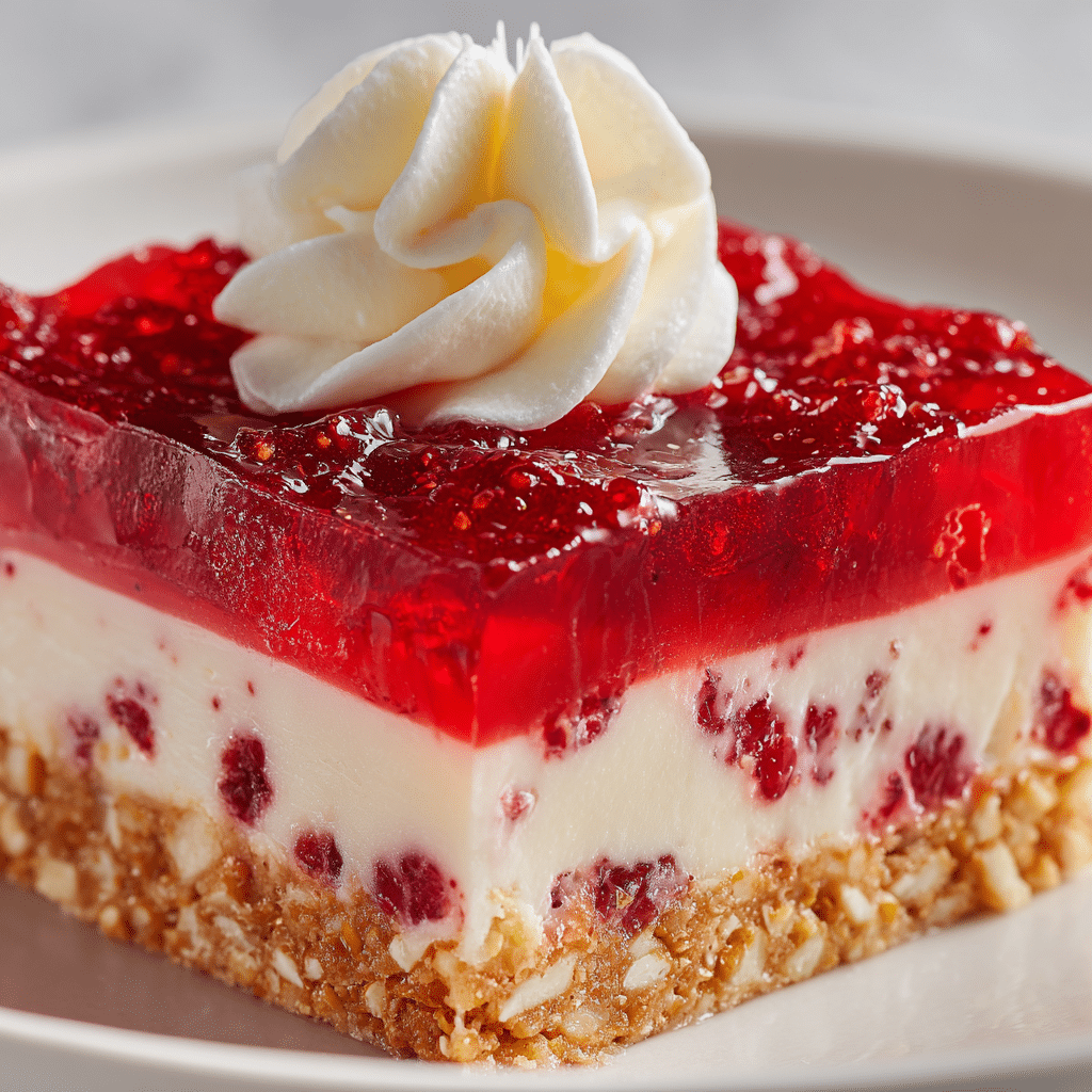 Raspberry Pretzel Salad
