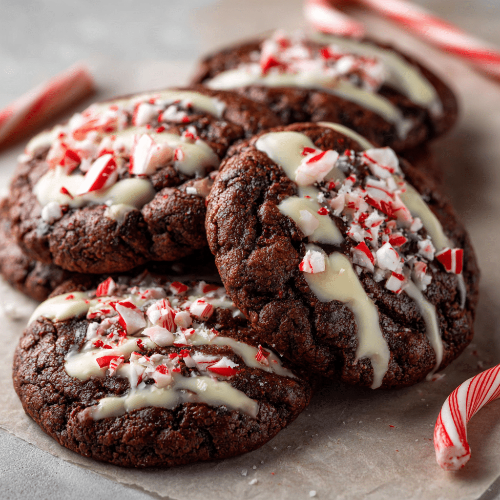 Chocolate Peppermint Meltaway Cookies