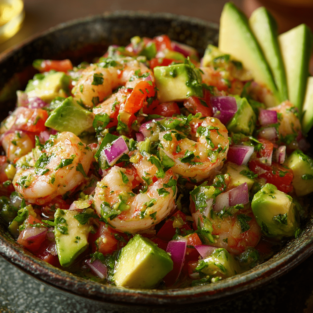 Avocado Salsa Shrimp Salad