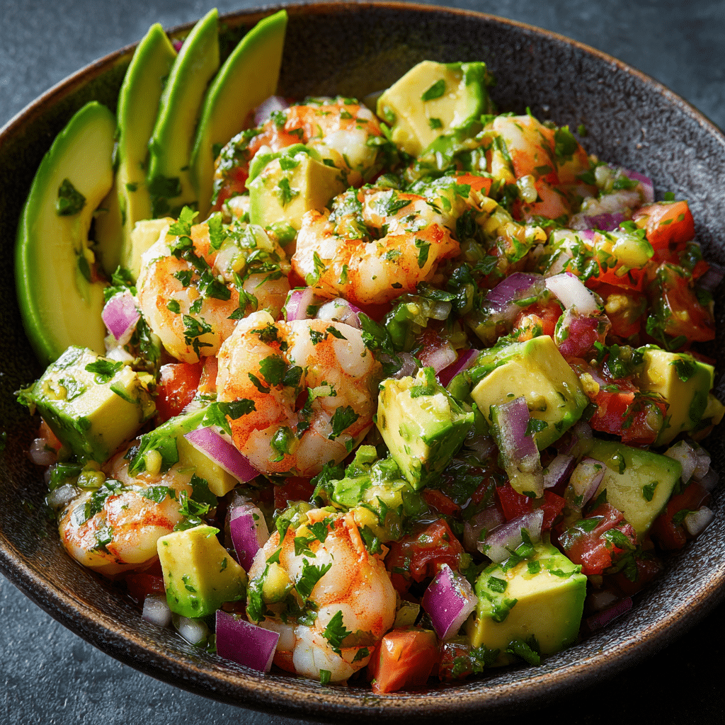 Avocado Salsa Shrimp Salad