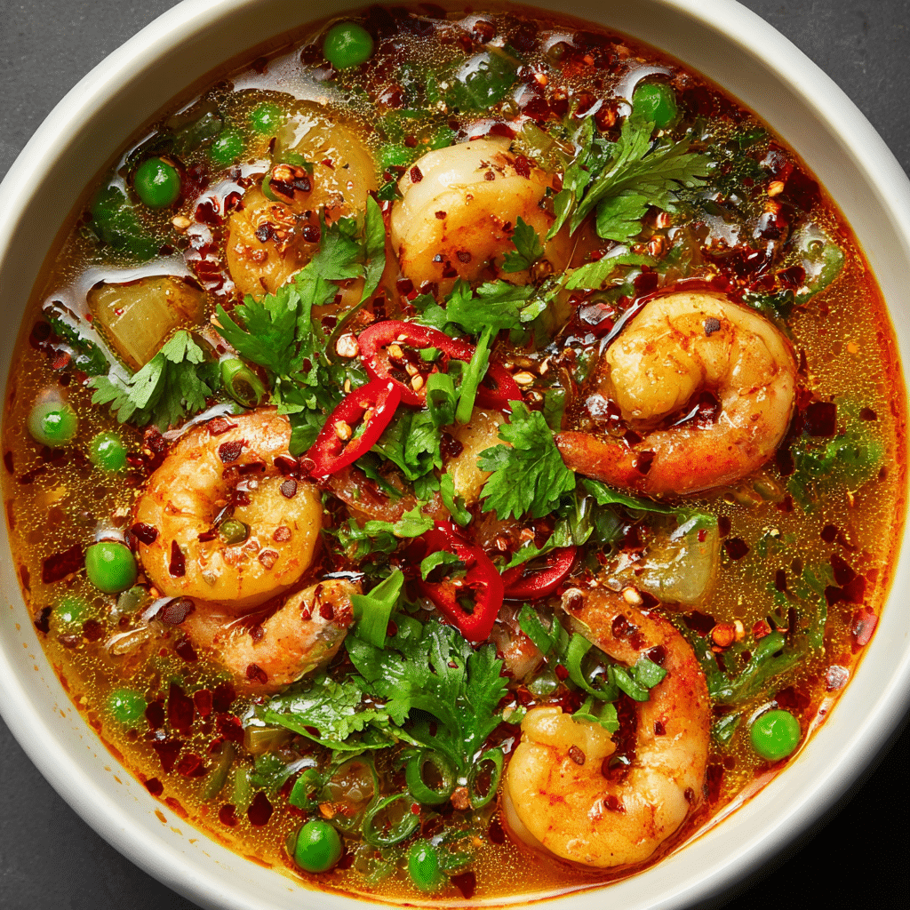 Quick and Spicy Shrimp Soup