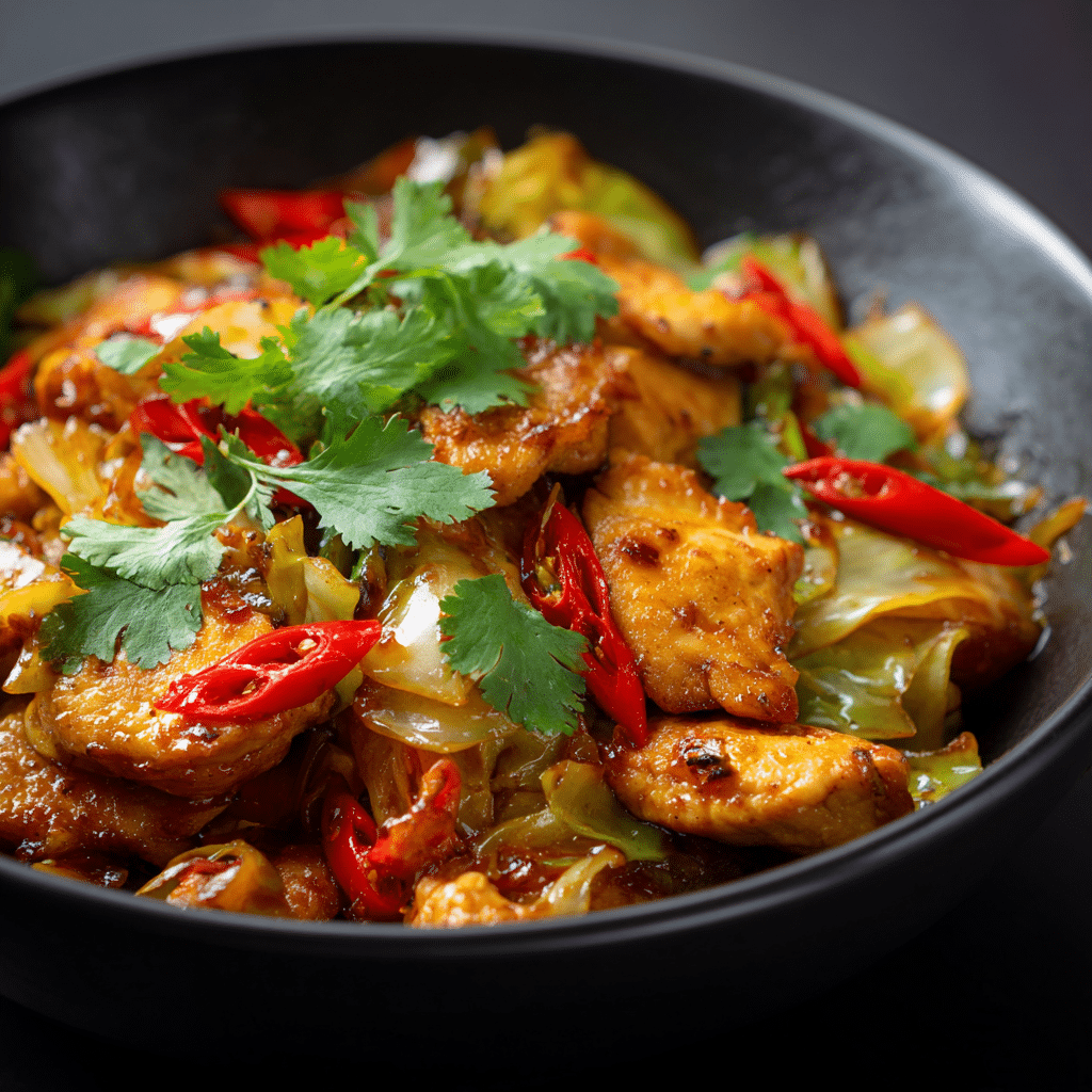 Chinese Chicken Cabbage Stir-Fry