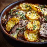 Crockpot Loaded Steak and Potato Bake