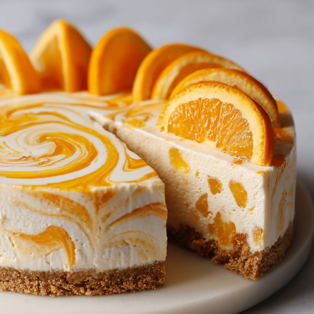 No-Bake Orange Creamsicle Cheesecake