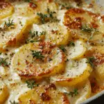 Crispy Parmesan and Gruyere Potato Gratin