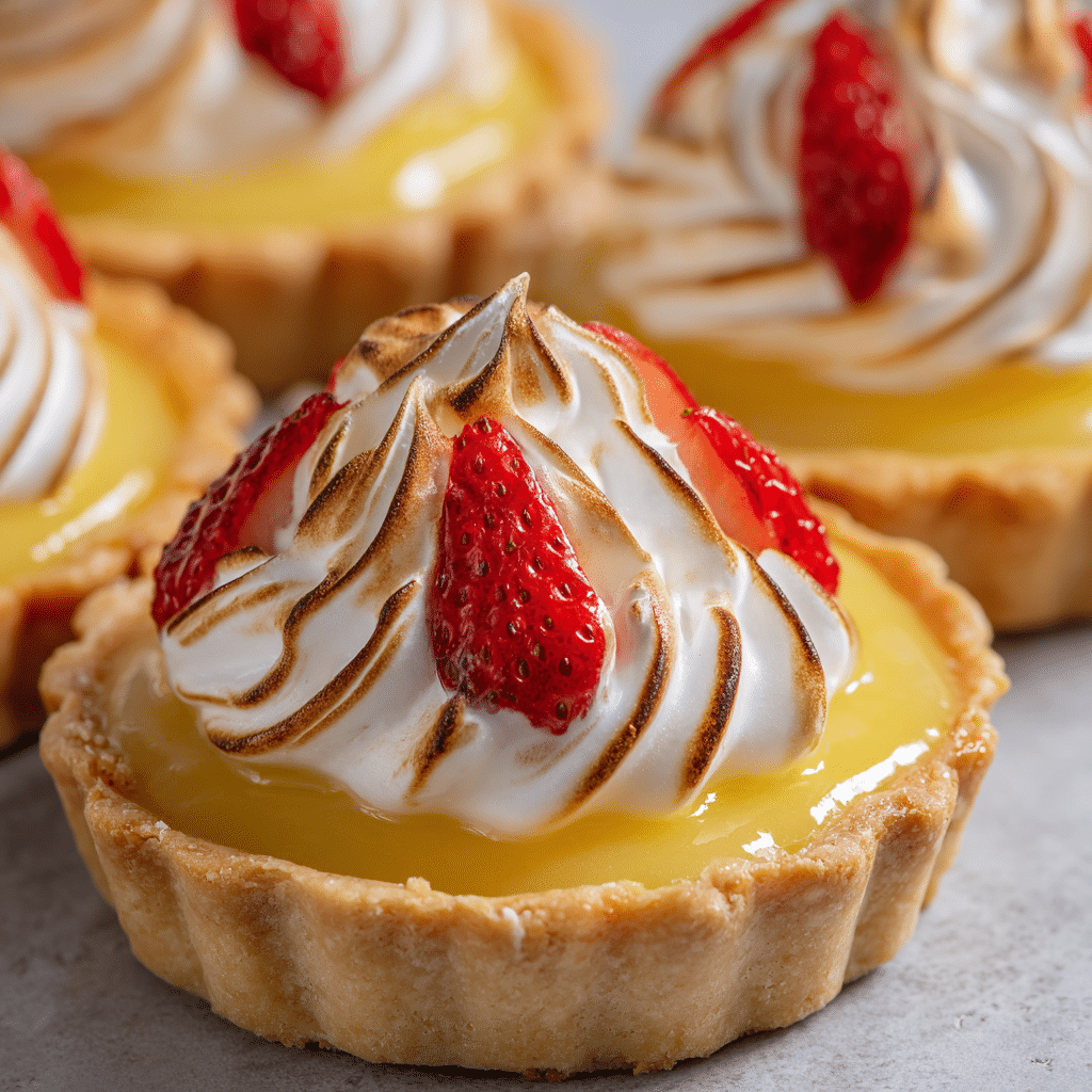 Strawberry Lemon Meringue Tarts