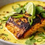 Poached Salmon in Coconut Lime Sauce