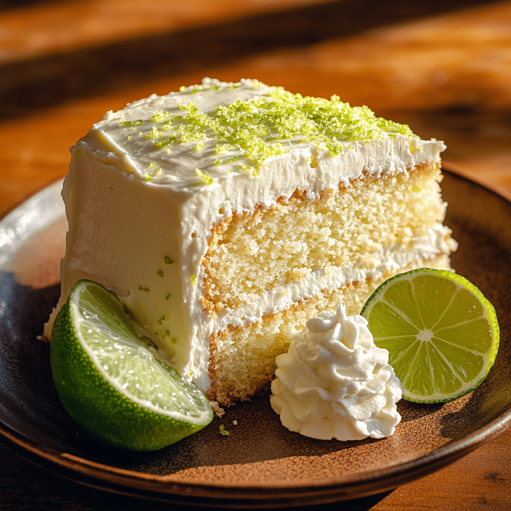 Key Lime Cake with Key Lime Cream Cheese Frosting