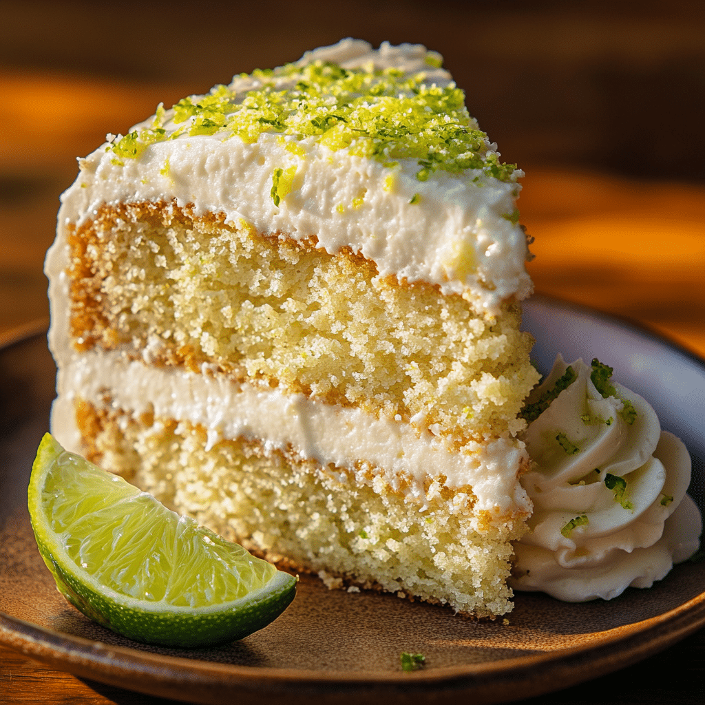 Key Lime Cake with Key Lime Cream Cheese Frosting