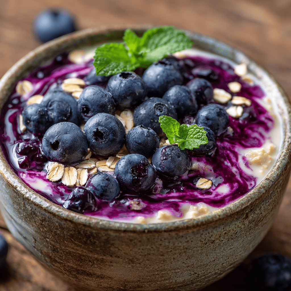Blueberry Cheesecake Overnight Oats