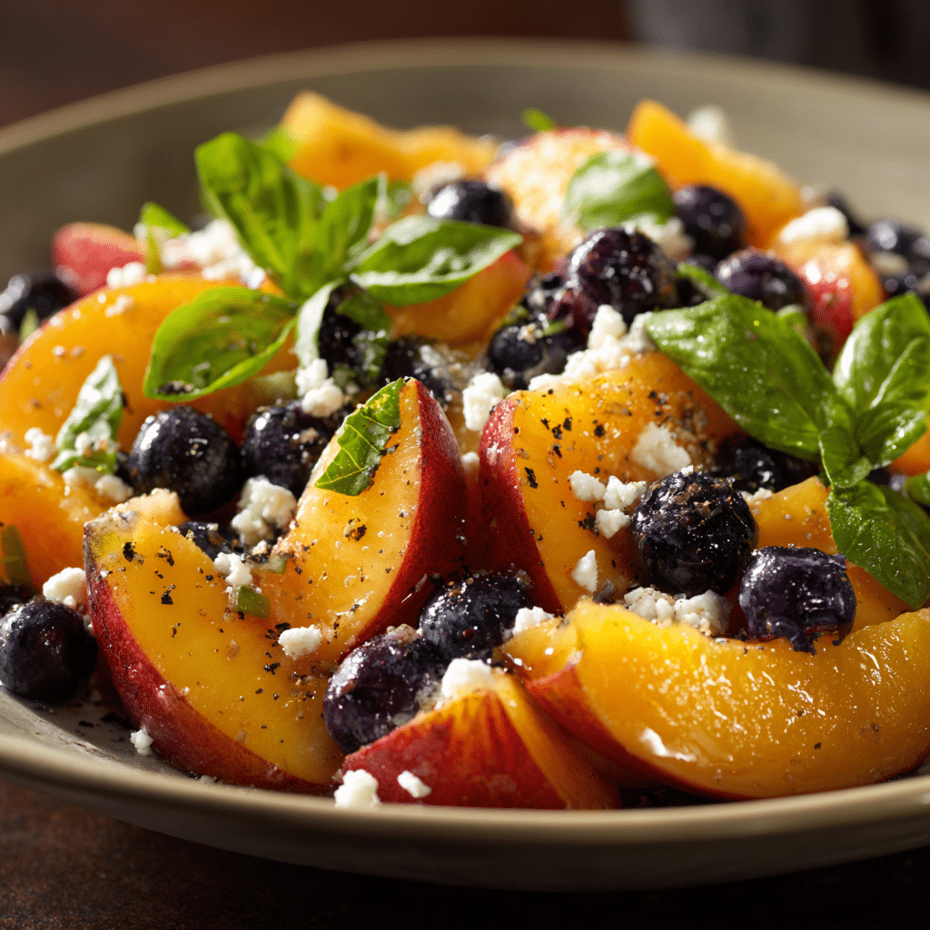 Blueberry Peach Feta Salad