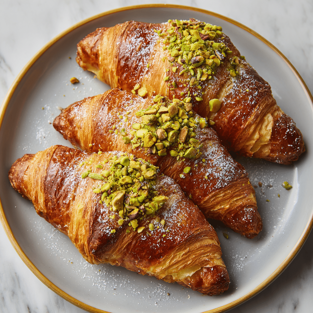Easy Pistachio Croissants