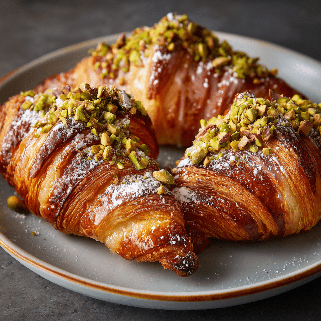 Easy Pistachio Croissants