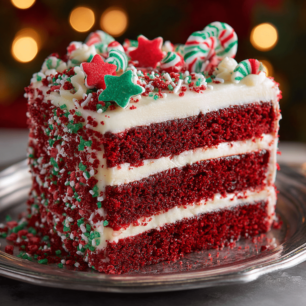 Christmas Red Velvet Poke Cake