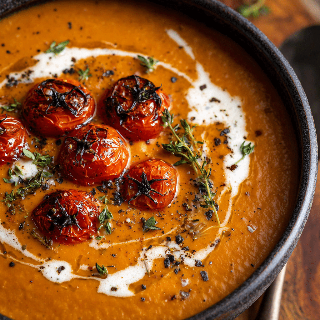 Creamy Roasted Garlic Tomato Soup