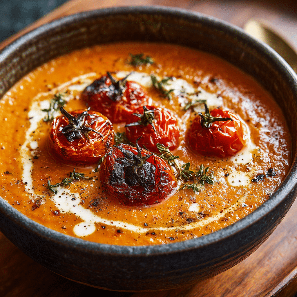 Creamy Roasted Garlic Tomato Soup