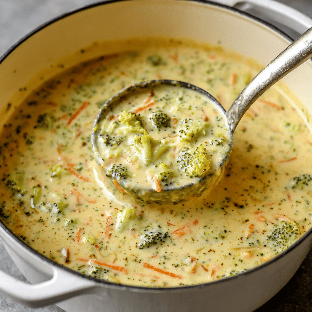 High Protein Broccoli Cheddar Soup