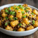 BBQ Beef Tater Tot Casserole
