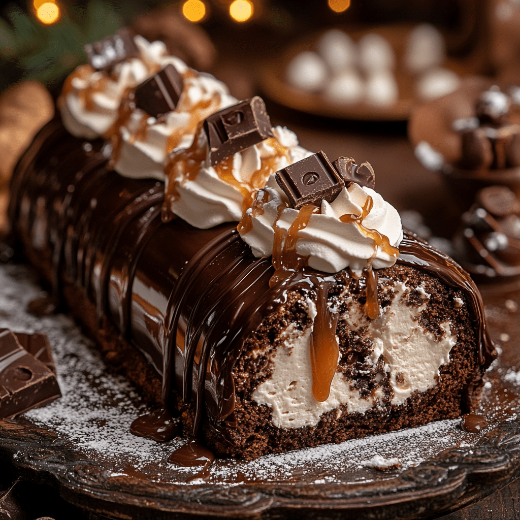 Chocolate Caramel Cream Roll