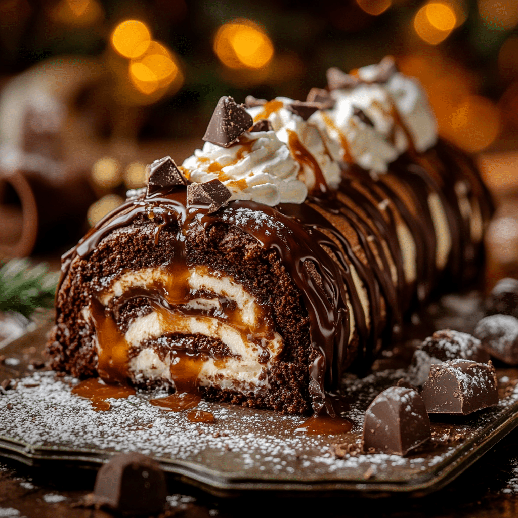 Chocolate Caramel Cream Roll