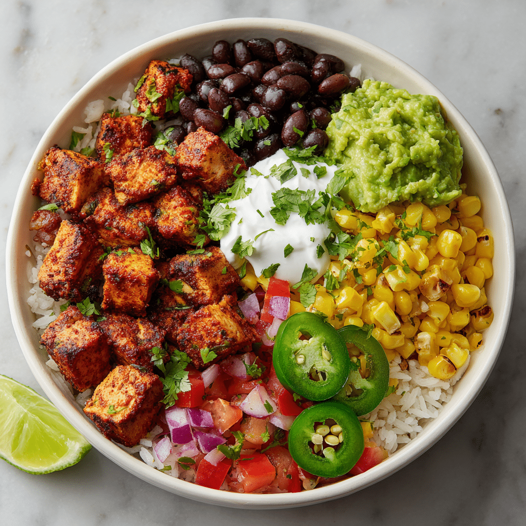 Meal Prep Chicken Burrito Bowls