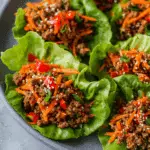 Asian-Style Ground Beef Lettuce Wraps