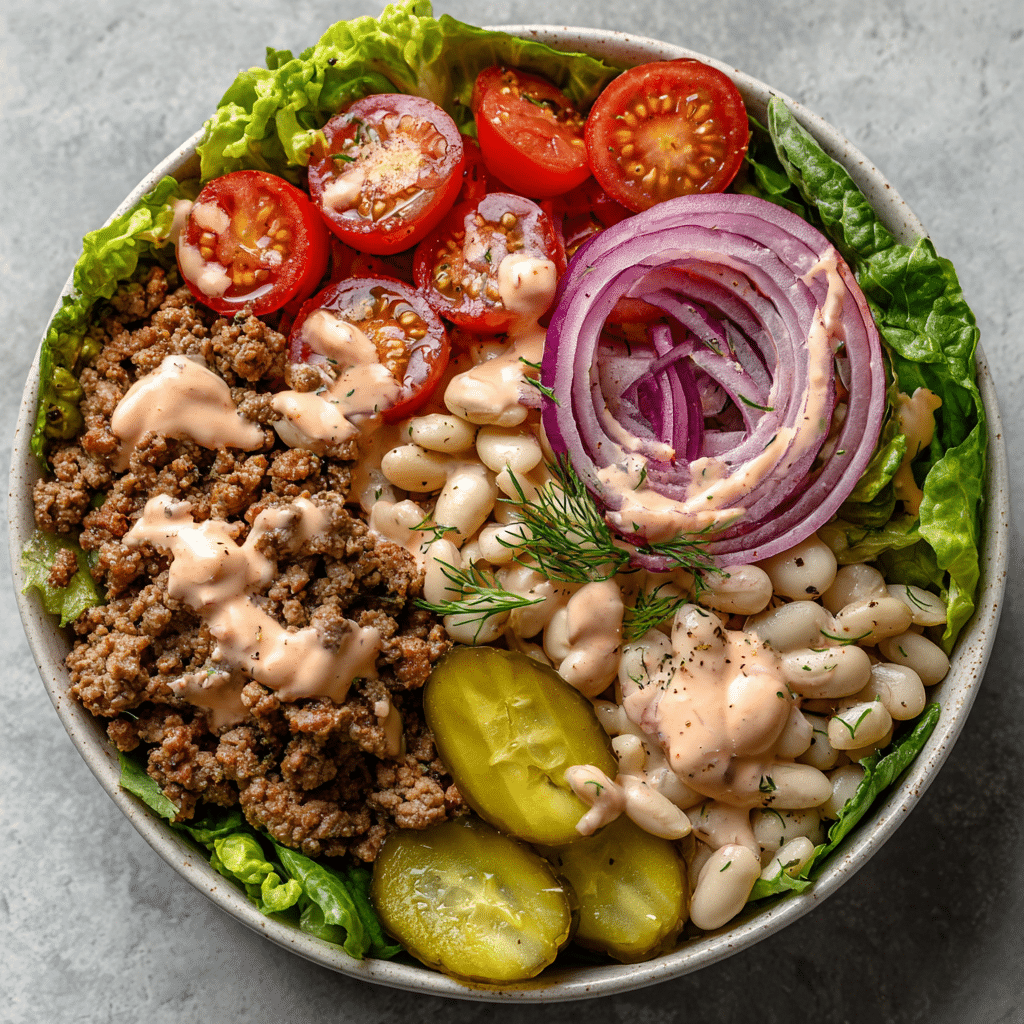 Low Carb Burger Bowl